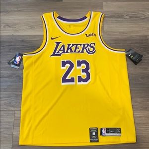 LeBron James gold Lakers Nike jersey BRAND NEW
